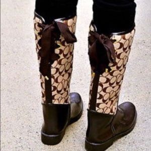 NWT COACH RAIN BOOTS